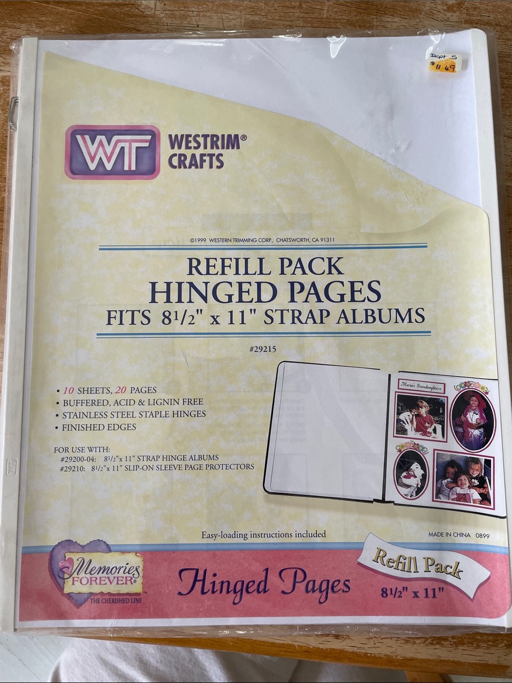 Westrim Crafts  Refill Pack Hinged Pages - White
$7 each or 2/$10
